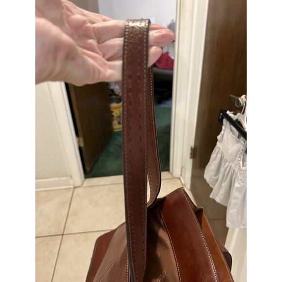 Fossil Brown Leather Vintage Sedona Numbered ZB9010 Shoulder Tote Bag 15x12x3 - Picture 12 of 14